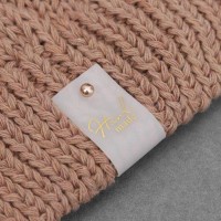 Бирка с кнопкой «Hand made», 7 × 2 см, 10 шт, цвет матовый/золотой