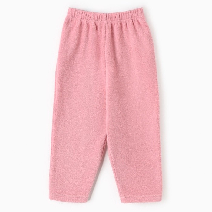 Брюки флисовые детские MINAKU: Fleece Soft, розовые, рост 98 см