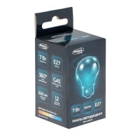 Лампа светодиодная Luazon Lighting, G45, 7 Вт, E27, 630 Лм, 3000 К, теплый белый