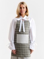 Фартук Экономь и Я «Клетка», бежевый, 56×70 ± 4 см, 100% хл, рогожка