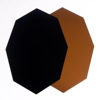 Наклейка пластик зеркальная "Многогранник" МИКС 30х20 см