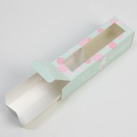 Коробка для макарун «Люблю твою улыбку», 5.5 × 18 × 5.5 см