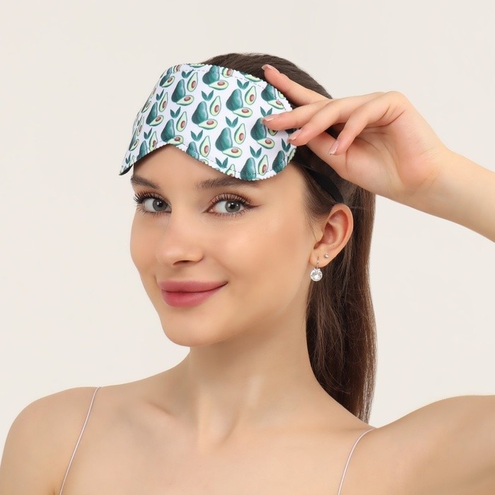 Маска для сна «Авокадо», 19.5×8.5 см, резинка одинарная, рисунок МИКС