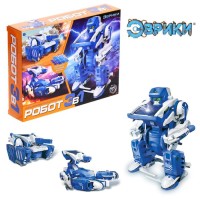 Конструктор «Робот», 3 в 1, работает от солнечной батареи, 61 деталь, 1 лист наклеек