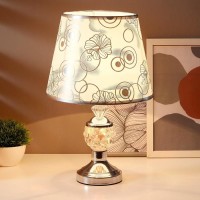 Лампа настольная "Азалия" 1х40Вт Е27 220В серебро 25х25х40 см RISALUX