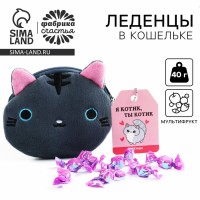 Леденцы «Кис-кис» в кошельке, со вкусом арбуза, 40 г.