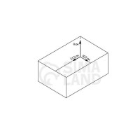 Кашпо деревянное "Прованс" 23х12,5х9 см бежевый