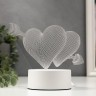 Светильник "Сердца" LED RGB от сети 9,5х18х15 см RISALUX