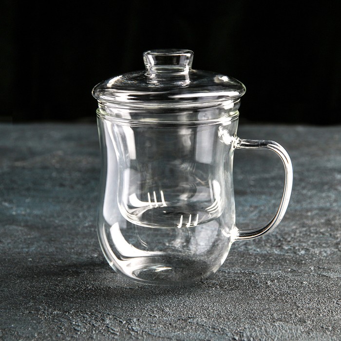 Кружка «Софи», 350 мл, с ситом, с крышкой