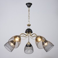Люстра "Рикардо" 5хЕ27 40Вт черный 71х71х38-65см BayerLux