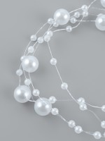 Жемчуг на леске, 3/8 мм, 9±0.5 м, белый