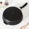 Сковорода «Традиция», d=28 см, пластиковая ручка, антипригарное покрытие, цвет чёрный