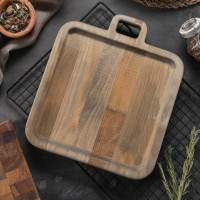 Доска для подачи Доляна «Авторская», с ручкой, 24×28×1,8 см, берёза