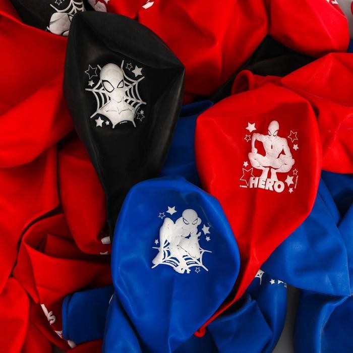 Шар воздушный латексный 12" «Человек-паук», 5 шт.