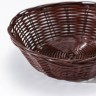 Корзинка для фруктов и хлеба Доляна «Шоко», 18×18×5.5 см, пластик, плетёная, коричневая