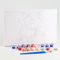 Картина по номерам на холсте с подрамником «Сиамский котёнок» 20х30 см