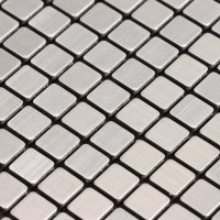 Панель ПВХ самоклеящаяся TAKE IT EASY «Мозаика клетка», 300×300 мм, цвет серебристый