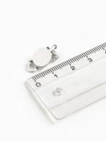 Основа под серьги-клипсы, 10 мм (набор 5 пар), цвет серебро