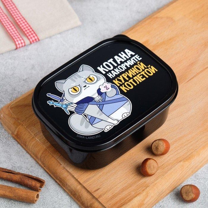 Ланч бокс прямоугольный «Котана накормите», 500 мл