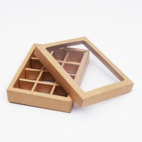 Коробка для конфет, 12 шт, белая, 19 х 15 х 3,5 см