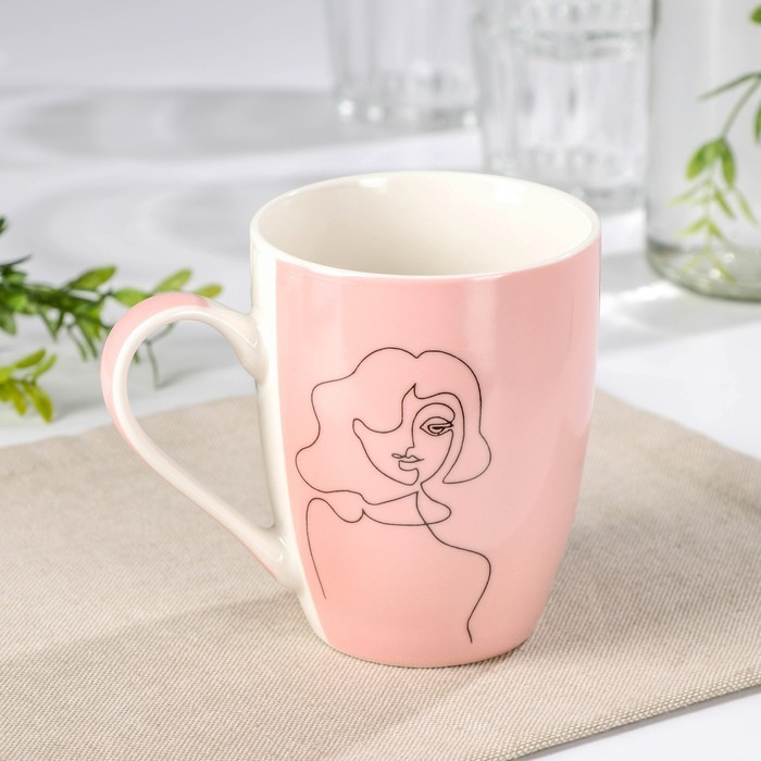 Кружка Доляна «Силуэт», 350 мл, 11,8×8,2×10,5 см