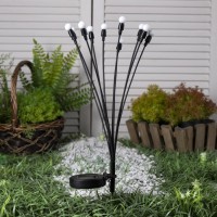 Садовый светильник на солнечной батарее «Шарики», 68 см, 10 LED, свечение мульти