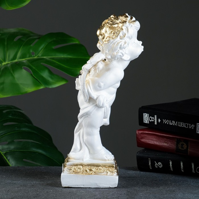 Фигура гипс «Ангел малый», белый, 29.5×12×13 см