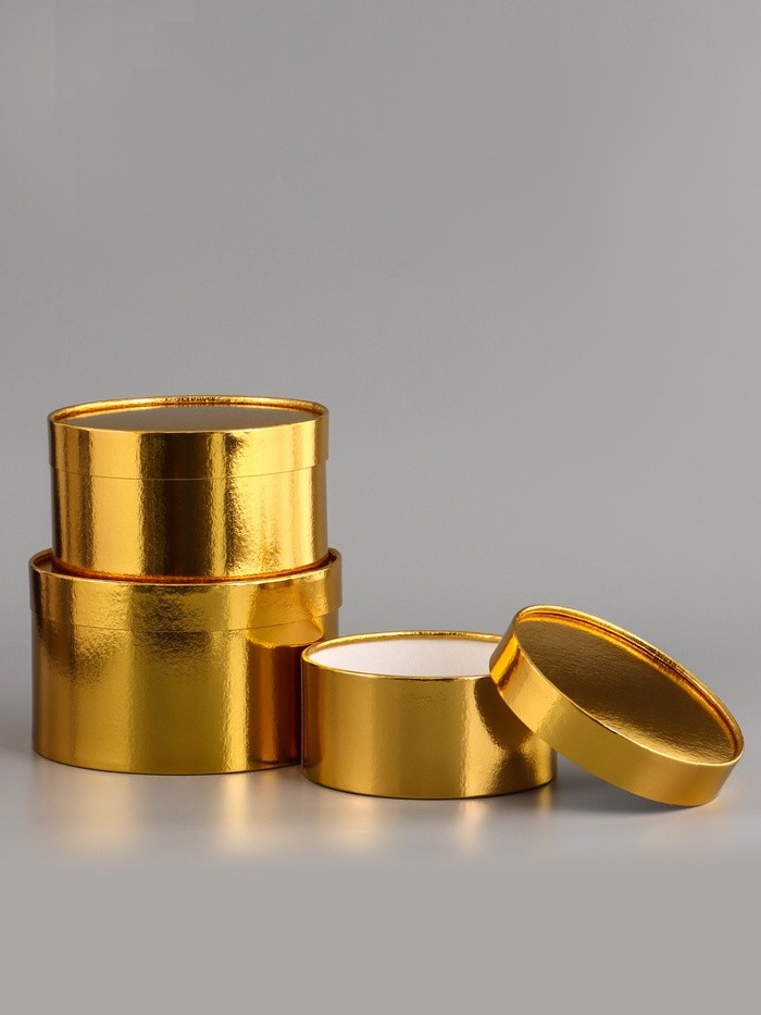 Набор подарочных коробок 3 в 1, завальцованные, золотой, 20×12 - 18×10 - 16×8 см