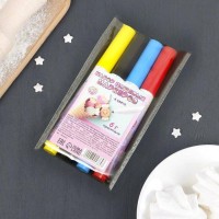 Набор фломастеров с пищевыми красителями 4  цвета