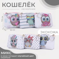 Кошелёк на молнии, цвет МИКС