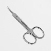 Ножницы маникюрные, для кутикулы, загнутые, 10 см, цвет серебристый, НСС-5