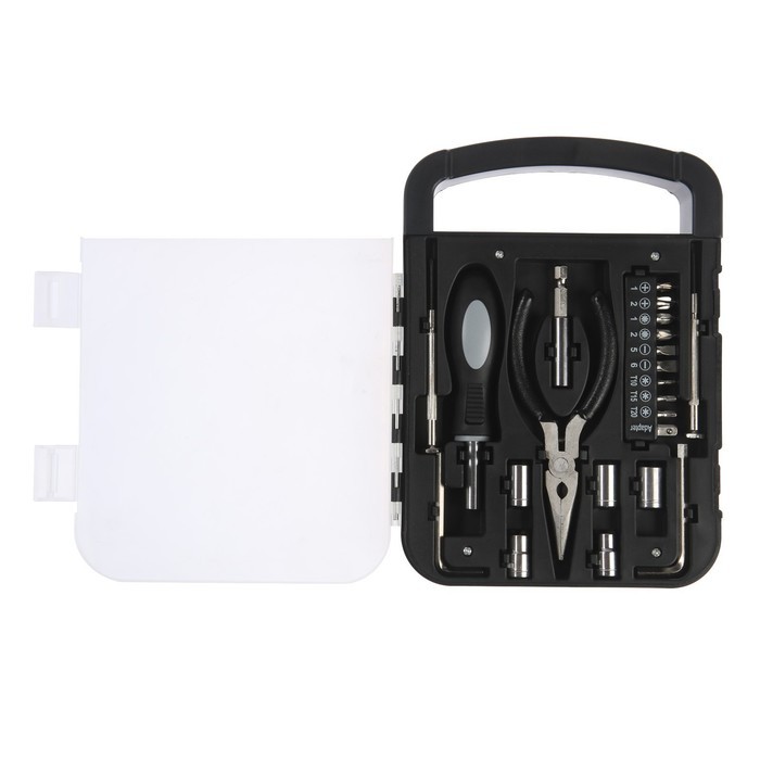 Набор инструментов ТУНДРА, пластиковый кейс, 22 предмета