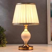 Лампа настольная "Галатея" 1х40Вт Е27 220В белый-золото 20х20х38,5 см.