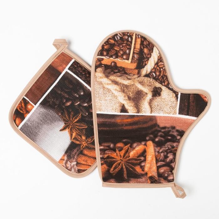 Набор кухонный «Аромат Кофе» (прихватка+варежка)