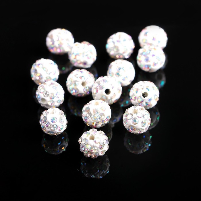 Бусины для творчества «Шамбала», 8 мм, набор 15 шт, цвет радужный