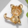 Брошь «Кошечка» очаровательная, цвет чёрно-серый в золоте