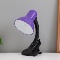 Лампа настольная Е27, с выкл. на зажиме (220 В) фиолетовая (108 В)