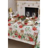 Скатерть новогодняя "Этель" Christmas red flowers 149х110 см с ГМВО, 100% хл, саржа 190 гр/м2