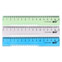 Линейка пластиковая Calligrata, 15 см, для первоклассника, МИКС
