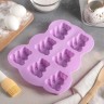 Форма для выпечки Доляна «Мишка», 27×24 см, 7 ячеек, цвет МИКС Форма для выпечки Доляна «Мишка», 27×24 см, 7 ячеек, цвет МИКС