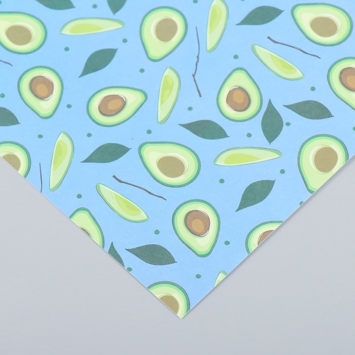 Бумага для скрапбукинга "Авокадо" плотность 180 гр 30,5х32 см