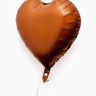 Воздушные шары фольгированные 17" «Сердце», шоколадный сатин, набор 5 шт.