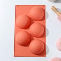 Форма для выпечки Доляна «Полусфера», 29,5×17 см, 5 ячеек (d=8 см), цвет МИКС