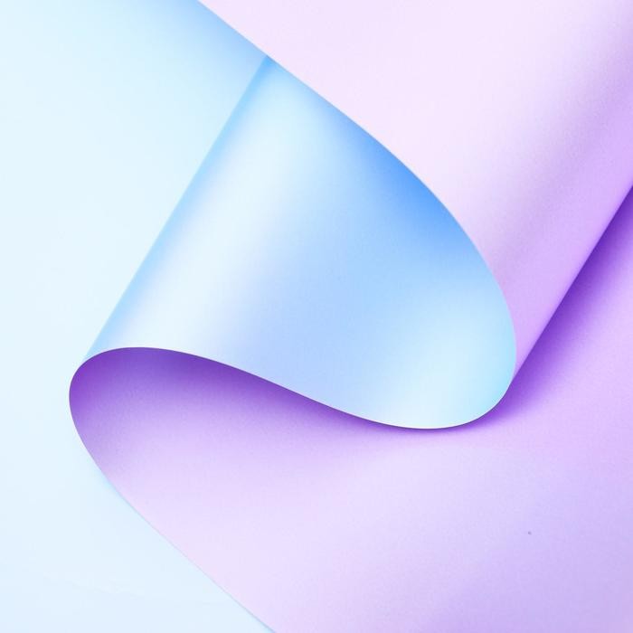 Пленка для цветов «Двухцветная» васильковый, лаванда, 0.58×10 м