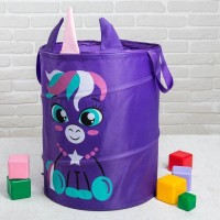 Корзина для хранения игрушек «Единорог», с ручками, 45х35х35 см
