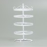 Подставка для украшений QF «Вертушка», 4 яруса, металл, 15×15×35см, цвет белый