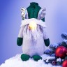 Фигура текстиль «Гном лосяш в зелёном» 33×12×18 см, 1 LED, от батареек AG10×3, свечение тёплое белое