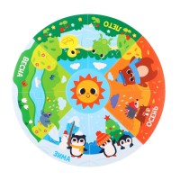 Мягкий пазл для малышей Крошка Я «Пирамидка: Изучаем времена года», 9 деталей, от 1 года