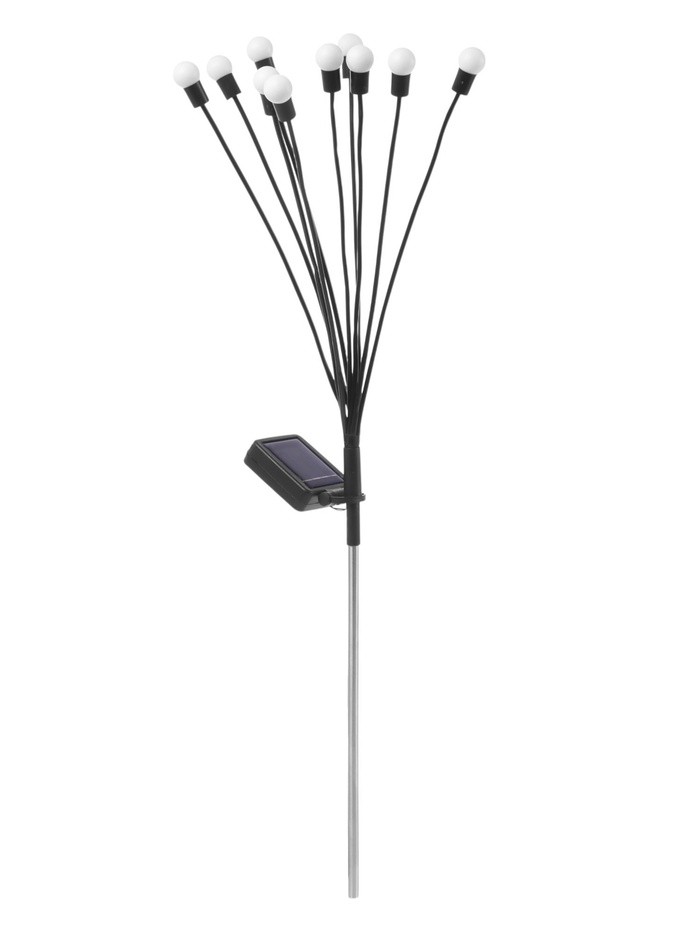 Садовый светильник на солнечной батарее «Шарики», 68 см, 10 LED, свечение тёплое белое