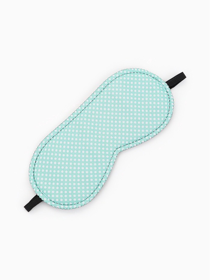 Маска для сна «Пастель», 19×8.5 см, резинка одинарная, зелёная